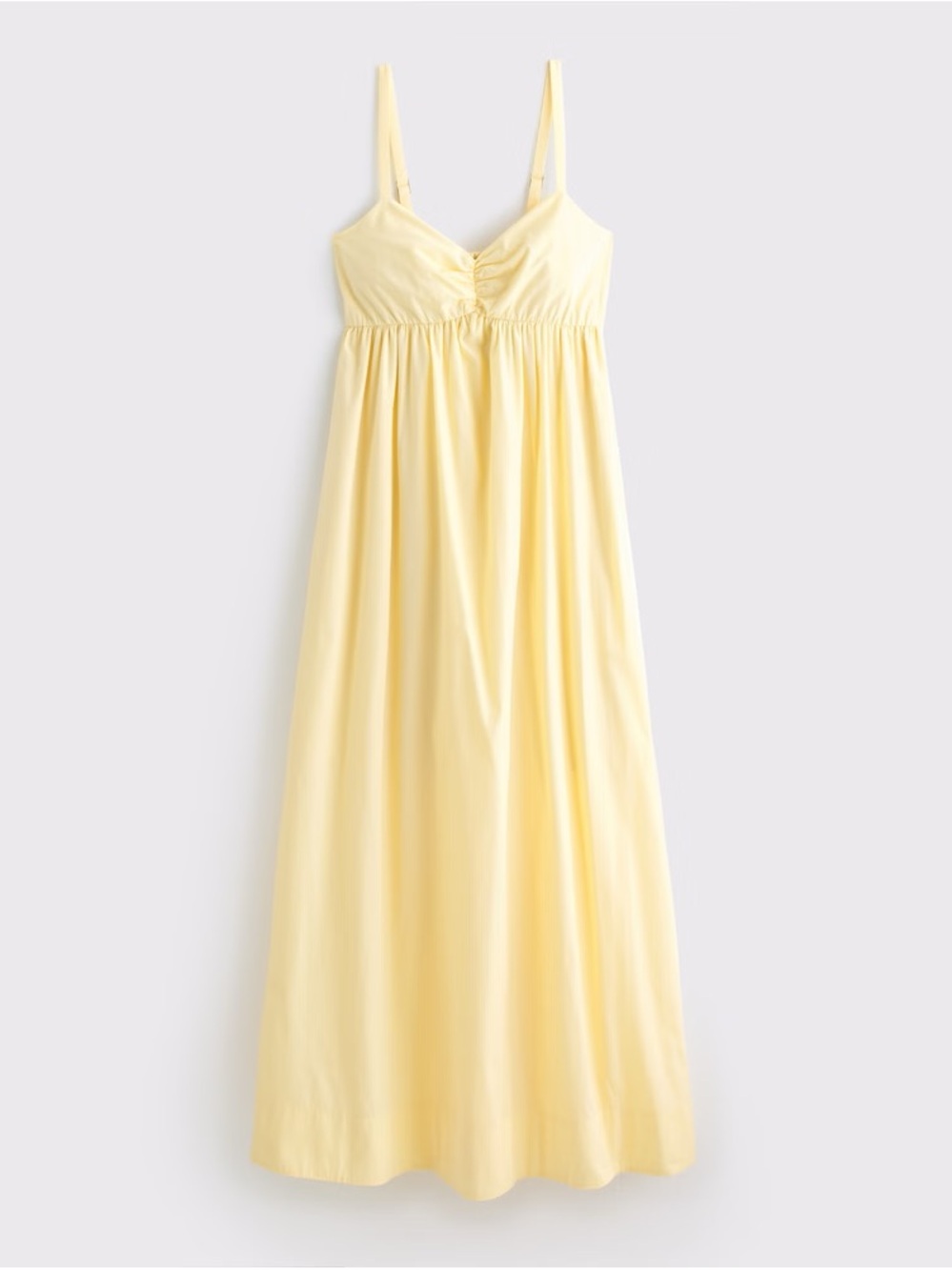 Abercrombie & Fitch Butter Yellow Midi Dress size Medium - Picture 2 of 5
